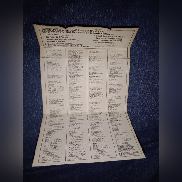 Vintage Styx Rock Music Cassette Tape 1983 A & M Records - Picture 6 of 6